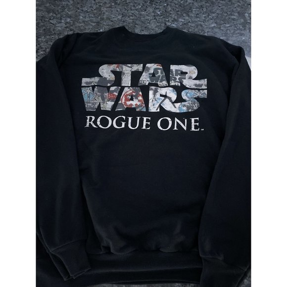 Disney Star Wars Rogue One Sweatshirt Size Medium Disneyland Disney World Black - Picture 6 of 12